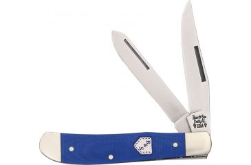 Image of Bear &amp; Son Cutlery Mini Trapper Silver and Blue Knife BCG07B