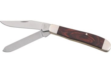 Image of Bear &amp; Son Mini Trapper Fold Knife, SS clip and spey Blades, RoseWood Handle BC207R