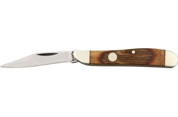 Image of Bear &amp; Son Peanut Fold Knife, 1095 Carbon Steel clip Blade, Walnut Handle BCC219