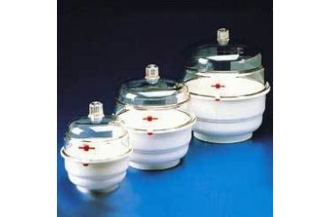 Image of Bel-Art Space Saver Vacuum Desiccators, SCIENCEWARE 420220000 Clear Polycarbonate Bottom