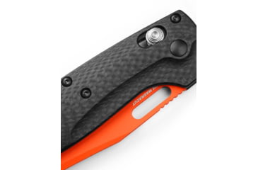 Image of Benchmade Taggedout Folding Knife, 3.5 in, CPM MagnaCut Stainless Steel, Clip Point Blade, Hunting, Carbon Fiber, Black Handle 15535OR-01