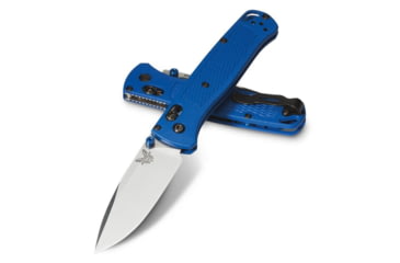 Image of Benchmade 535 Bugout Knife, Plain, Blue/Silver, 535