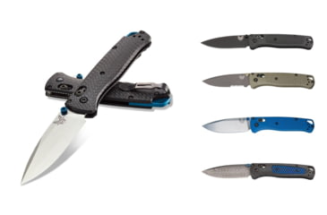 Image of Benchmade Bugout Knife w/ Manual-Opening, Black, Blue, Gray/Blue, Olive Drab, Satin