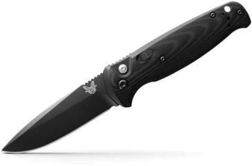 Image of Benchmade CLA Auto Automatic Folding Knife, 3.4in, Drop-Point Blade, Black Handle, Black Blade, 4300BK