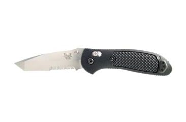 Image of Benchmade Griptillian Tanto Folding Knife, Combo Edge, Satin Blade, Black Handle 553S