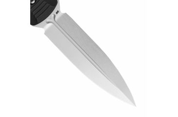 Image of Benchmade Infidel Fixed Blade Knife, Plain Edge Satin Spear Point Blade, 4.52in, Black Anodized Billet Aluminum Handle, 133
