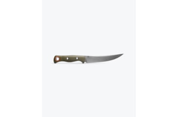 Image of Benchmade Meatcrafter Kitchen Knife, 6.09in, CPM-S45VN Stainless Steel, Trailing Point Blade, G10, OD Green Handle, 15500-3