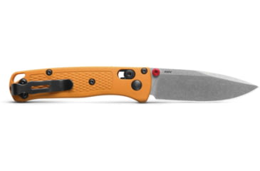 Image of Benchmade Mini Bugout Axs Knives Folding Knife, 2.82 in, Stainless Steel, Daybreak Graviory Handle 533-08