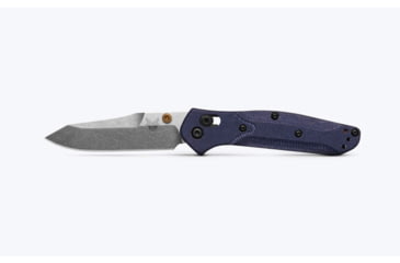 Image of Benchmade Mini Osborne Folding Knife, 2.92in, M390 Stainless Steel, Reverse Tanto, Micarta, Blue Denim, 945-04