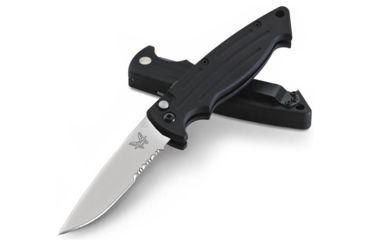 Image of Benchmade Mini-Reflex Auto Folding Knife, Combo Edge, Satin Blade 2550S