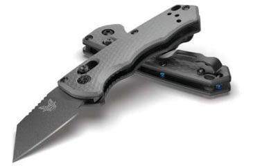 Image of Benchmade Partial Immunity Folding Knife, 1.95in, CPM-M4 Steel, Warnclife Blade, Charcoal Grey, 2950BK