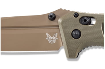 Image of Benchmade Sibert Adamas Axis Stud Folding Knife, 3.82in CPM-CruWear Steel Drop Point Flat Earth Coated Blade, Contoured G-10 Handle, 275FE-2