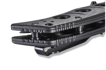 Image of Benchmade Sibert Mini Adamas Axis Stud Folding Knife, 3.25in CPM-CruWear Steel Drop Point Grey Coated Blade, Contoured G-10 Handle, 273GY-1