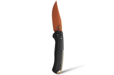 Image of Benchmade Taggedout Folding Knife, 3.5in, CPM S45VN Cerakote Copper Suede, Clip Point Blade, G10, Black Handle, 15536CR-2501