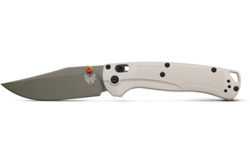 Image of Benchmade Taggedout Folding Knife, 3.5in, Elmax Stainless Powder Steel, Clip-Point, Grivory, Deep Olive, 15536GN-01
