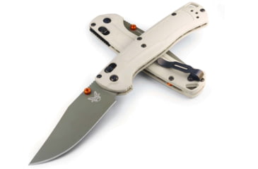 Image of Benchmade Taggedout Folding Knife, 3.5in, Elmax Stainless Powder Steel, Clip-Point, Grivory, Deep Olive, 15536GN-01