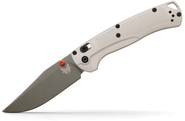 Image of Benchmade Taggedout Folding Knife, 3.5in, Elmax Stainless Powder Steel, Clip-Point, Grivory, Deep Olive, 15536GN-01