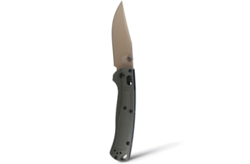 Image of Benchmade Taggedout Folding Knife, 3.5 in, Elmax Stainless Powder Steel, Clip Point Blade, Grivory, Tan Handle, 15536TN-02