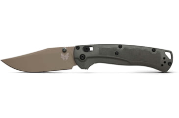 Image of Benchmade Taggedout Folding Knife, 3.5 in, Elmax Stainless Powder Steel, Clip Point Blade, Grivory, Tan Handle, 15536TN-02