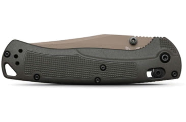 Image of Benchmade Taggedout Folding Knife, 3.5 in, Elmax Stainless Powder Steel, Clip Point Blade, Grivory, Tan Handle, 15536TN-02