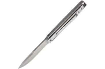 Image of Benchmark Paratrooper Folding Knife, 3.5in Satin Double Edge SS Dagger Blade, SS Handle, Glass Breaker, Pocket Clip, Blade Enclosed By Handle When Not In Use, KB195-45