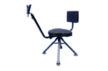 Image of BenchMaster Four Leg Ground Blind Shooting Chair, Black, BMGBSC2
