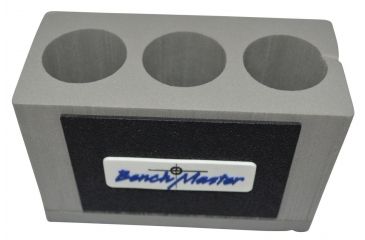 Image of BenchMaster Rifle Rest Suppressor Storage,3 units,1 3/8in diameter, Black &amp; Gray BMWRSS32