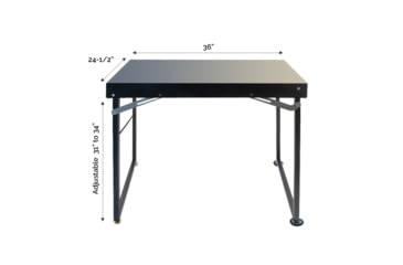 Image of BenchMaster Shooting Table, No Seat, Black, BMST3