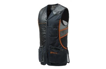 Image of Beretta Mens Sporting Vest, Black and Orange, Large GT691021130945L