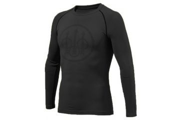 Image of Beretta Mens Warm Long Sleeve T Shirt,Black,Size 3 IM031072890999III