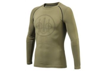 Image of Beretta Mens Warm Long Sleeve T Shirt,Tan,Size 3 IM031072890812III