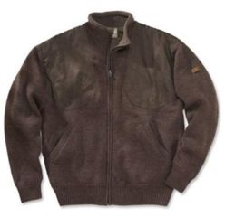 Image of Beretta Mens Wind Barrier Full Zip Sweater w/Pockets,Brown Arabic,L PU1507019081YL