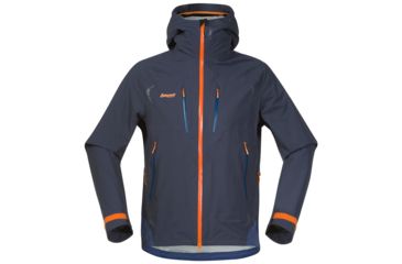 Image of Bergans of Norway Storen Jacket - Men's-Night Blue/Dusty Blue/Pumpkin-Large