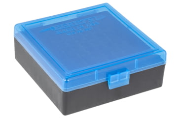 Image of Berrys 95182 003 Ammo Box 38 Special,357 Mag 100rd Blue Lid W/Black Bottom