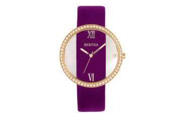 Image of Bertha Ingrid Leather-Band Watch, Fuchsia, One Size, BTHBR9104