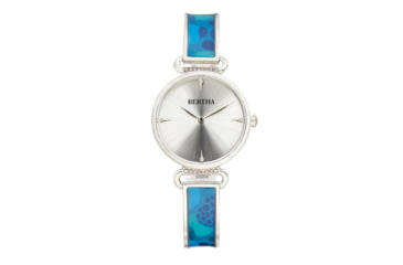 Image of Bertha Katherine Enamel-Designed Bracelet Watch, Blue - Womens, BTHBS1302