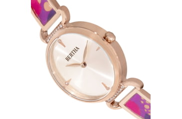 Image of Bertha Katherine Enamel-Designed Bracelet Watch, Purple - Womens, BTHBS1305