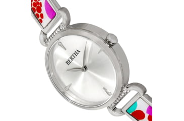 Image of Bertha Katherine Enamel-Designed Bracelet Watch, White - Womens, BTHBS1301