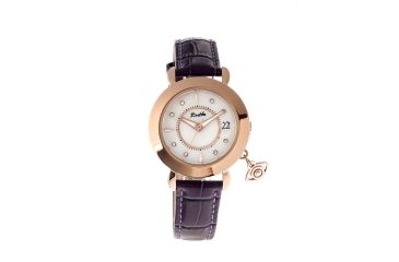 Image of Ladies Iris Watch,35mm,White Dial,Plum Leather Strap