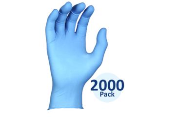Image of Best Manufacturing N-DEX Ambidextrous Powdered Nitrile Original Gloves, Disposable, 4 Mil Thickness, 24.1 cm, 2XL, Blue, 2000 Pack, 7005XXL/ 47742-250