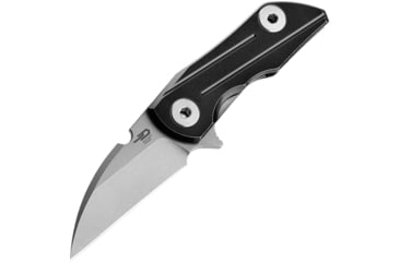 Image of Bestech Knives 2500 Delta Framelock Black Folding Knife, 2.5 sand blast finish S35VN stainless blade, Black titanium handle, BT2006C