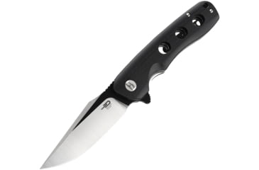 Image of Bestech Knives Arctic Linerlock Folding Knife, 3.5in D2 tool steel blade, Black, Black G10 handle, BG33A-1