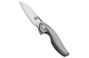 Image of Bestech Knives Bestech Knives Isham Reticulan Frame Lock Knife Gray Ti 2" Satin BT1810A, Gray, CPM S35VN, adult, BHQ-92173
