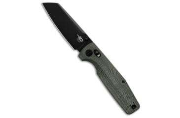 Image of Bestech Knives Bestech Knives Large Slasher Cross Bar Lock Green Micarta 3.5" Black D2, Green, D2, adult, BHQ-192078