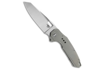 Image of Bestech Knives Bestech Knives Nyxie Frame Lock Knife Gray Titanium 3.4" Satin BT2209A, Gray, CPM S35VN, adult, BHQ-173991
