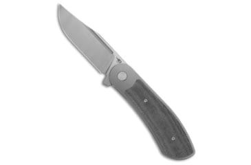 Image of Bestech Knives Bestech Knives Vestige Frame Lock Knife White BB Ti + Black Micarta 3.5" Satin, Black/Gray, CPM MagnaCut, adult, BHQ-209035