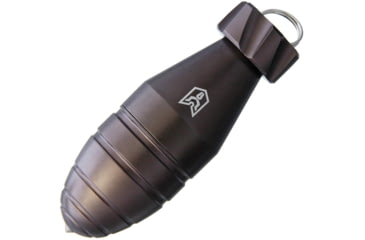 Image of Bestech Knives Bestechman Waterproof Vessel, 2.75in Overall, Key Ring, Glass Breaker End, O-Ring Sealed, Twist Open, Metal Gift Tin, Aluminum Construction, Gray, Gray, BM04