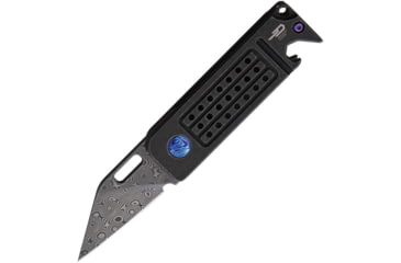 Image of Bestech Knives Damascus Ball Lock Folding Knife, Black, Black stonewash finish titanium handle, BT2008A