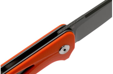 Image of Bestech Knives Eye of Ra Linerlock Orange Folding Knife, 3.38 gray coated D2 tool steel blade, Orange G10 handle, BG23D