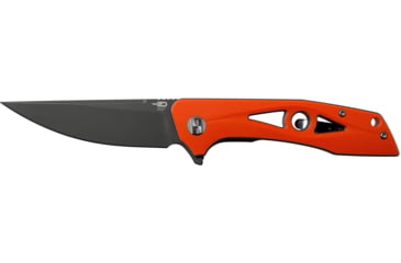 Image of Bestech Knives Eye of Ra Linerlock Orange Folding Knife, 3.38 gray coated D2 tool steel blade, Orange G10 handle, BG23D